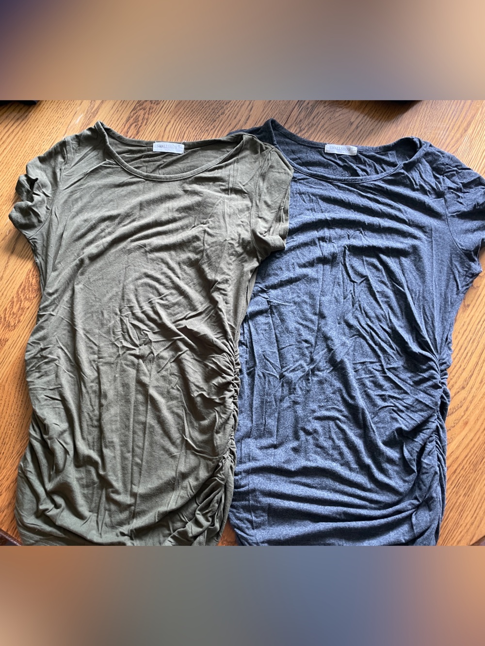 2 pack Smallshow Maternity Top - Olive and Charcoal